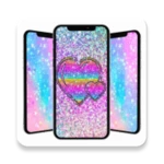 glitter wallpapers android application logo